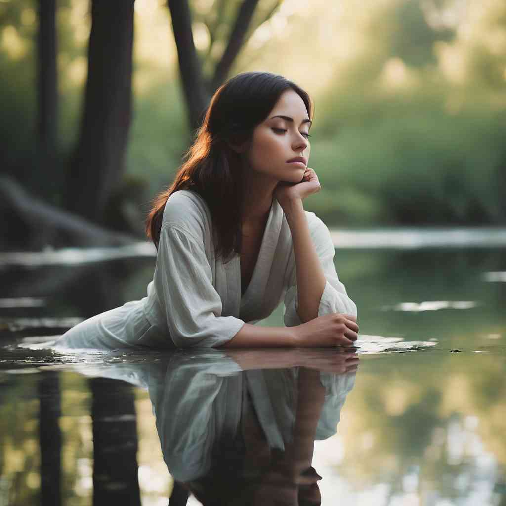 A beta female in a serene environment