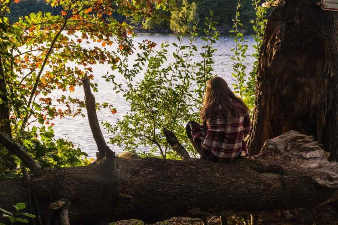 Single Lady Sitting under the Tree